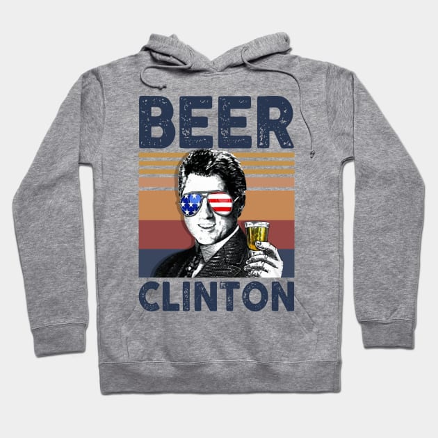 Beer Clinton US Drinking 4th Of July Vintage Shirt Independence Day American T-Shirt Hoodie by Krysta Clothing